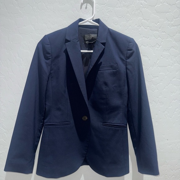 J.Crew 1035 Bi Stretch Wool Tollegno 1900 Blazer OP Navy - Picture 3 of 11